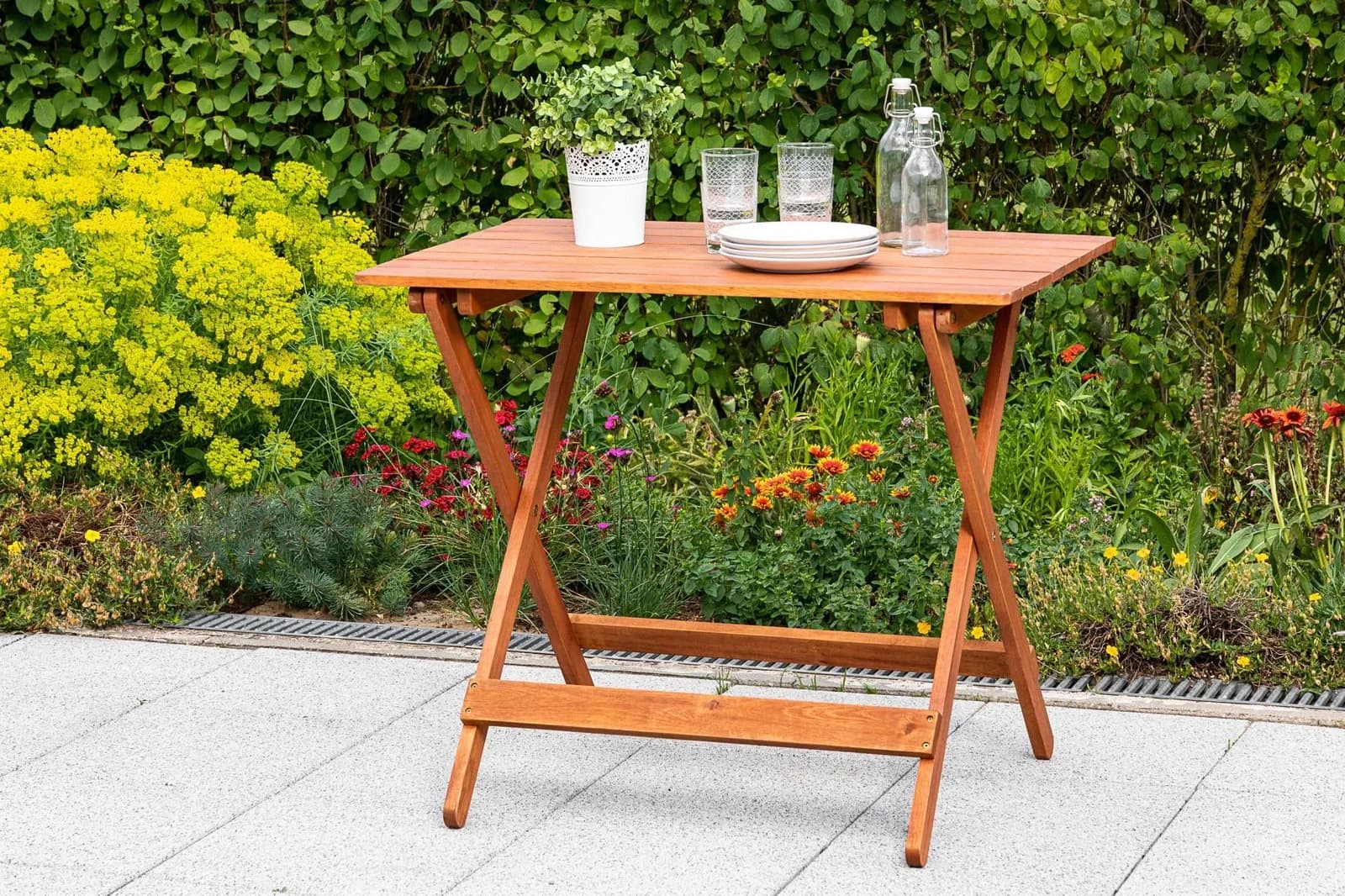 Gartentisch MERXX Beige Klappbar 60x90 cm - Bild 3