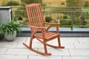 MERXX Schaukelstuhl Euka Braun/Rot Massivholz Bild 1