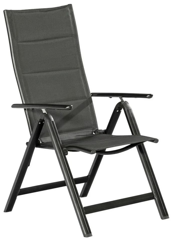 Gardenson Gartenklappsessel Taviano Graphit Aluminium Textil - Bild 3