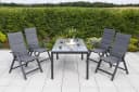 Gardenson Gartenklappsessel Taviano Graphit Aluminium Textil Bild 4