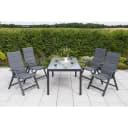 Gardenson Gartenklappsessel Taviano Graphit Aluminium Textil Bild 5
