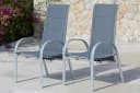 MERXX Gartensessel Amalfi Deluxe 2er Set Grau mit verstellbarer Rückenlehne Bild 1