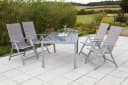 MERXX Gartentisch Taviano Grau Aluminium Sicherheitsglas Bild 2