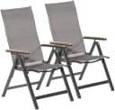 MERXX Trivero Gartenstuhl 2er Set Grau/Braun Klappbar Bild 3