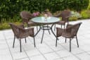 Gartentisch aus Sicherheitsglas und Aluminium, rund Bild 1