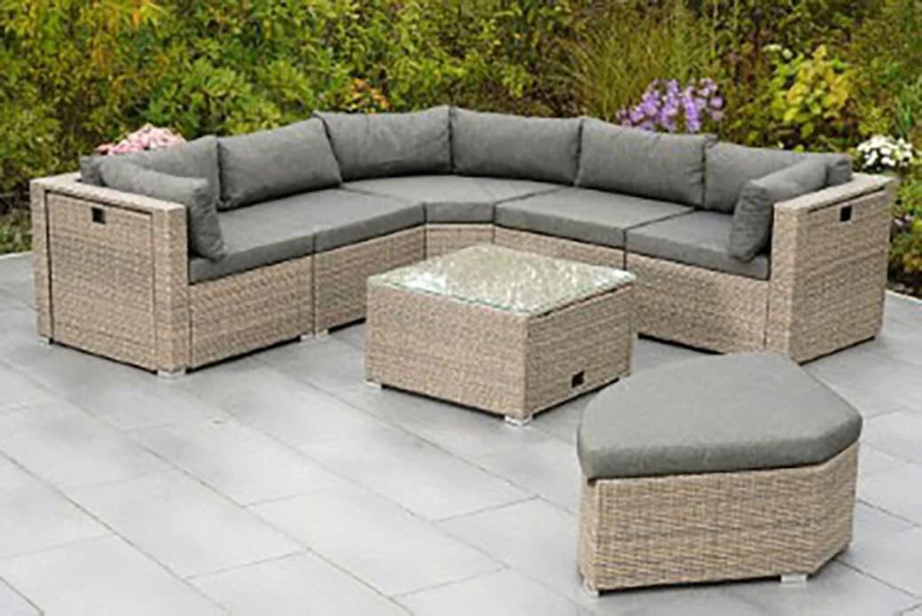 MERXX Gartenlounge-Set Rivello 8-tlg. Beige/Grau mit Auflagen - Bild 2