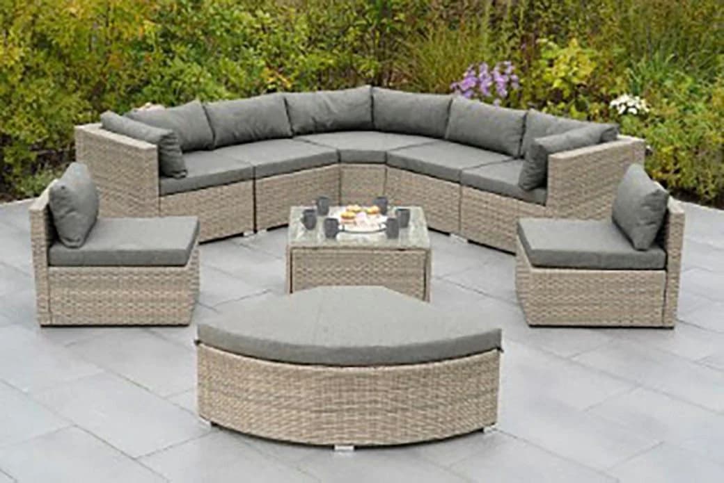 MERXX Gartenlounge-Set Rivello 8-tlg. Beige/Grau mit Auflagen - Bild 4