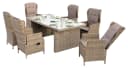 Merxx Riviera Set 13tlg. Sessel hochlehnig Naturton Geflecht Bild 2