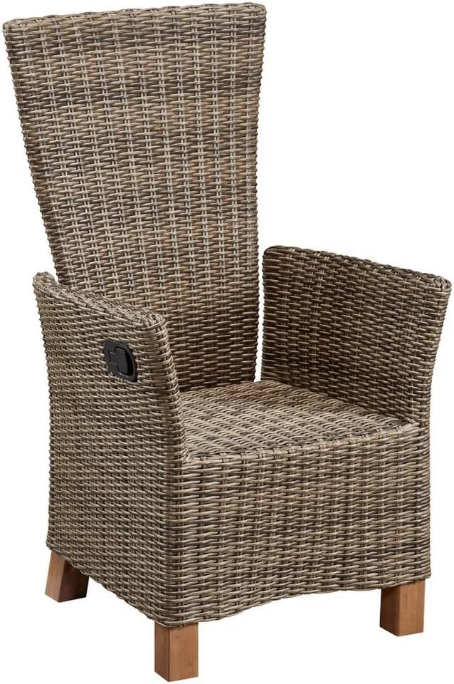 Merxx Gartenstuhl Toskana 2er Set Beige Polyrattan mit Kissen - Bild 4
