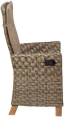 Merxx Gartenstuhl Toskana 2er Set Beige Polyrattan mit Kissen Bild 5