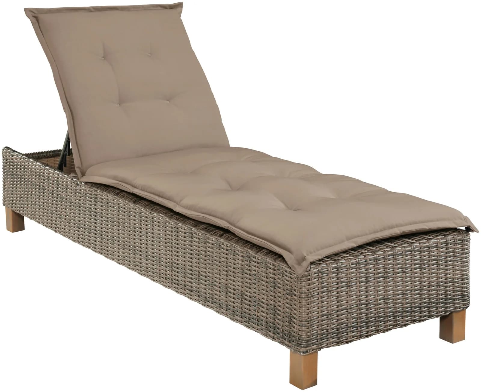 Gartenliege MERXX "Toskana" Beige Polyrattan
