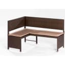 Merxx Eckbank Braun Rattan mit Kissen Bild 1