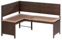 Merxx Eckbank Braun Rattan mit Kissen Bild 2