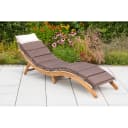 Gartenliege MERXX "Capri" Beige/Grau Polyrattan Akazie Klappbar Bild 1
