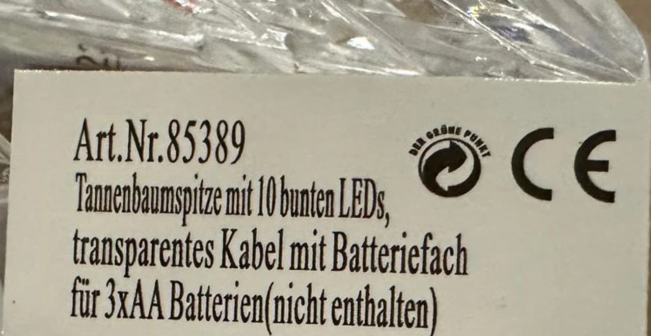 DEGAMO Christbaumspitze Stern 24cm Multicolor LED - Bild 4