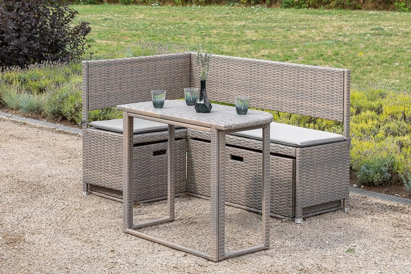MERXX Klappentisch Grau Beige für Balkon - Bild 2