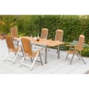 Merxx Keros Garten-Essgruppe 7-tlg. Braun Akazie Edelstahl Bild 1