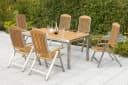 Merxx Keros Garten-Essgruppe 7-tlg. Braun Akazie Edelstahl Bild 2