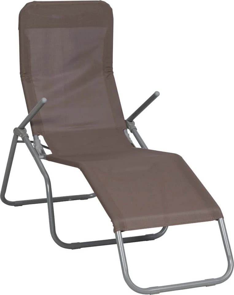MERXX Wellnessliege XXL 2er Set Taupe Stahl - Bild 3