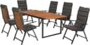 MERXX Garten-Essgruppe Santorin 13-tlg. Grau/Braun Aluminium Akazie Bild 2