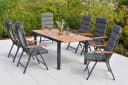 MERXX Garten-Essgruppe Tinos 13-tlg. Grau Aluminium Bild 1