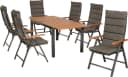 MERXX Garten-Essgruppe Tinos 13-tlg. Grau Aluminium Bild 2