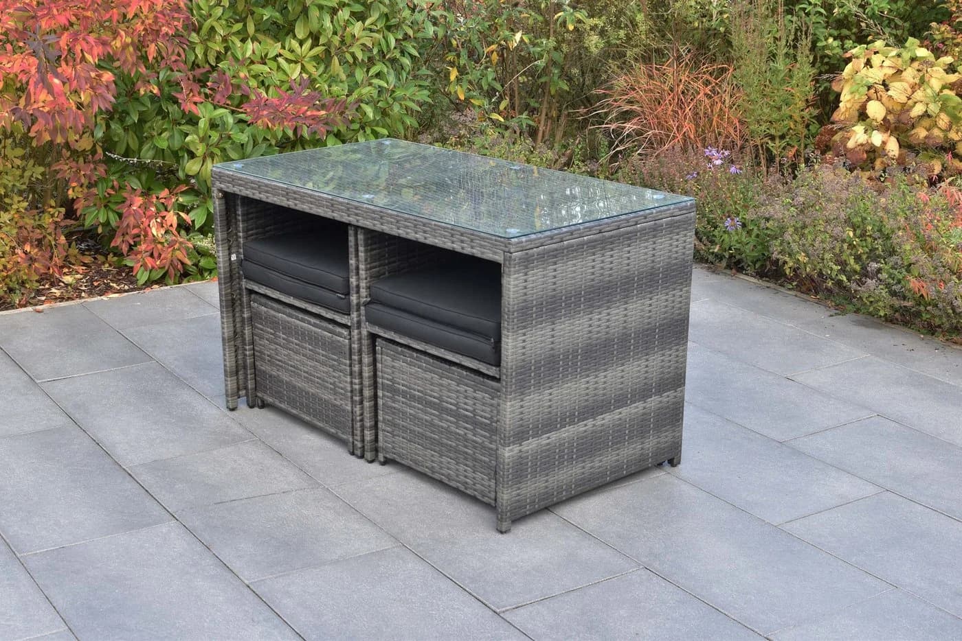 MERXX Garten-Essgruppe Merano 5-tlg. Grau mit Kissen - Bild 5