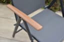 MERXX Gartensessel Valenza 2er Set Grau Aluminium Klappbar Bild 3
