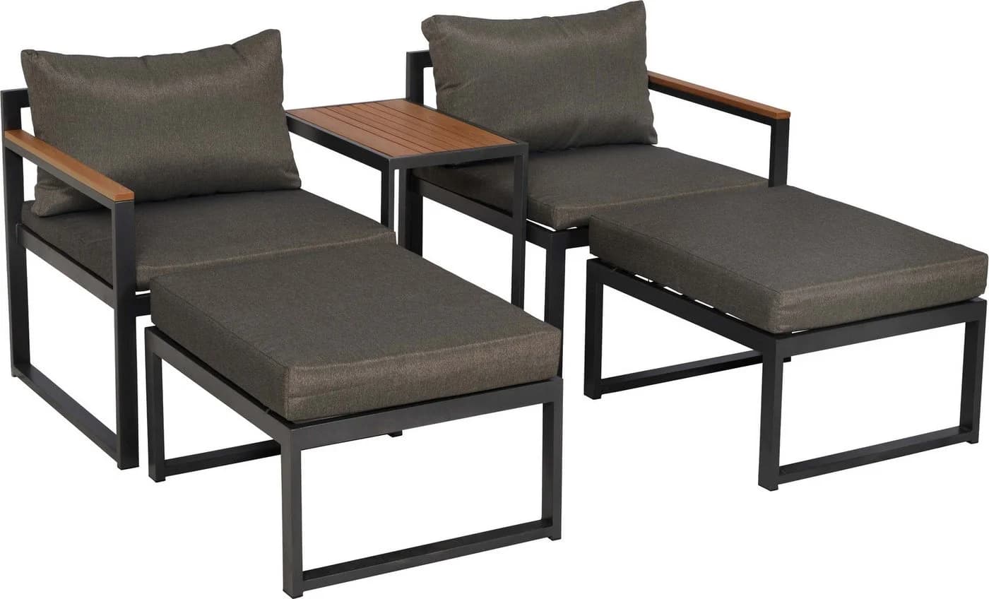 MERXX Gartenlounge-Set Lindos 11-tlg. Grau - Bild 2