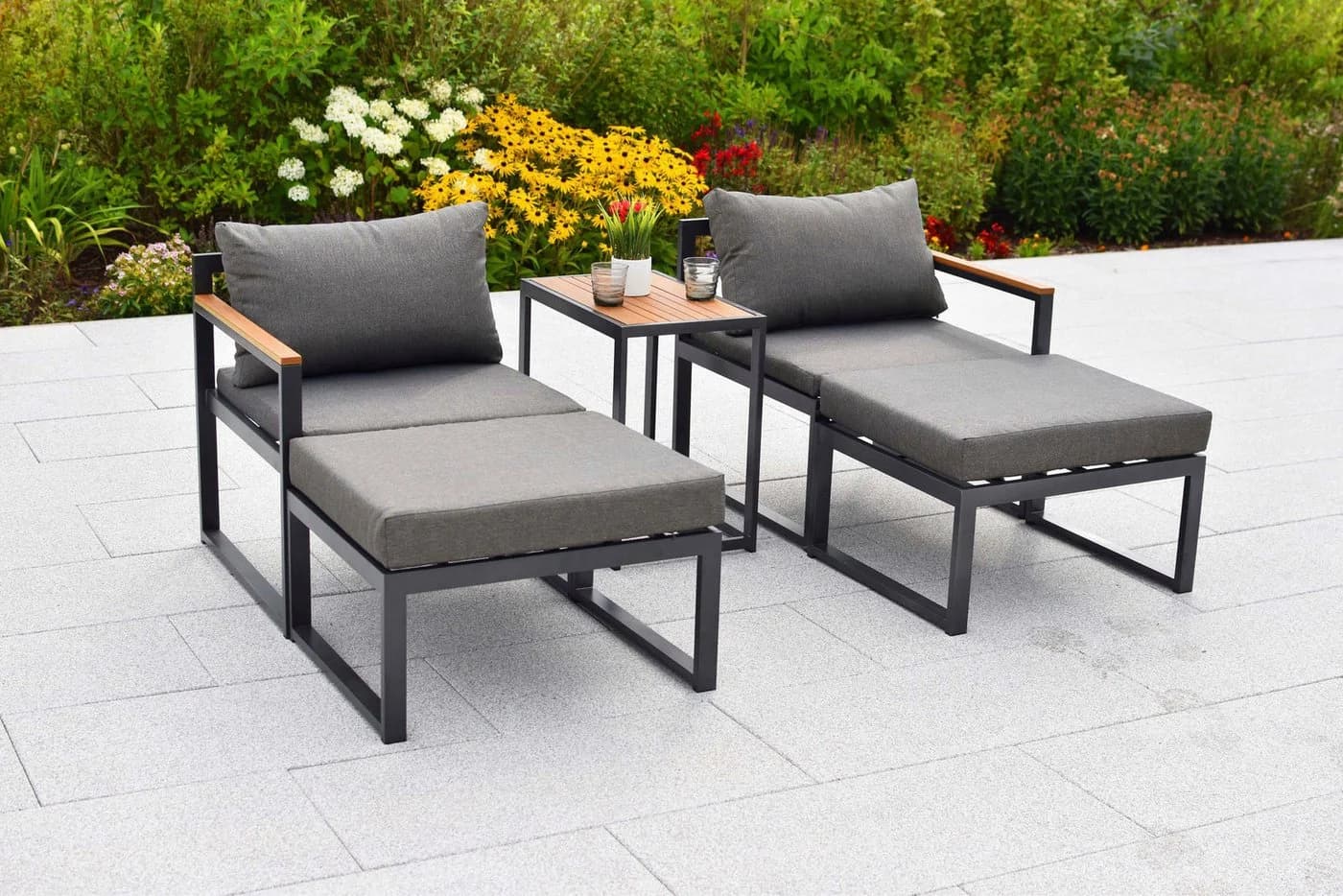 MERXX Gartenlounge-Set Lindos 11-tlg. Grau - Bild 3