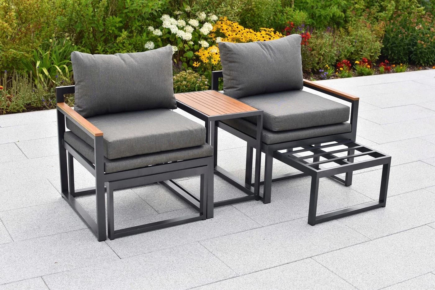 MERXX Gartenlounge-Set Lindos 11-tlg. Grau - Bild 4