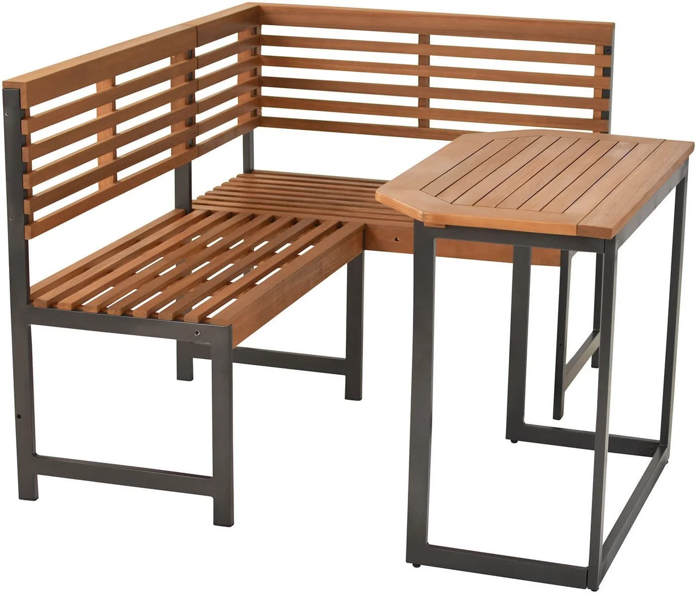 MERXX Eckbank Set 2-tlg. Grau/Braun Aluminium Akazie - Bild 2
