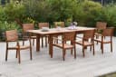 MERXX Garten-Essgruppe Batavia 9-tlg. Stapelbare Sessel Bild 1