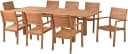 MERXX Garten-Essgruppe Batavia 9-tlg. Stapelbare Sessel Bild 2