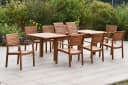 MERXX Garten-Essgruppe Batavia 9-tlg. Stapelbare Sessel Bild 5