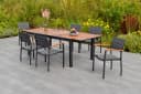 Merxx Paxos 7tlg. Gartenmöbelset mit Ausziehtisch & 6 Sesseln Bild 2