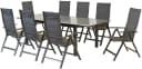 MERXX Garten-Essgruppe Taviano 9-tlg. 8 Klappsessel Ausziehtisch Bild 2