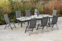 MERXX Garten-Essgruppe Taviano 9-tlg. 8 Klappsessel Ausziehtisch Bild 5