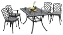 Merxx Garten-Essgruppe Rhodos 9-tlg. Grau Aluminium Bild 2