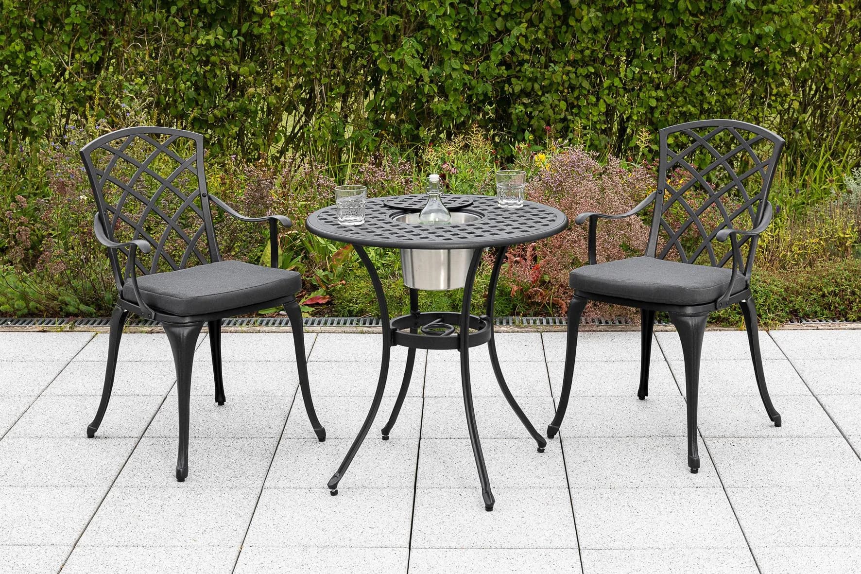 MERXX Garten-Essgruppe Rhodos Grau Aluminium 5-tlg. - Bild 2