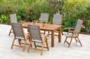 MERXX Garten-Essgruppe Acapulco 7-tlg. Grau/Braun mit ausziehbarem Tisch Bild 2