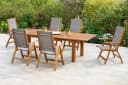 MERXX Garten-Essgruppe Acapulco 7-tlg. Grau/Braun mit ausziehbarem Tisch Bild 4