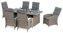 MERXX Garten-Essgruppe Atrani 7-tlg. Beige Aluminium mit Kissen Bild 2