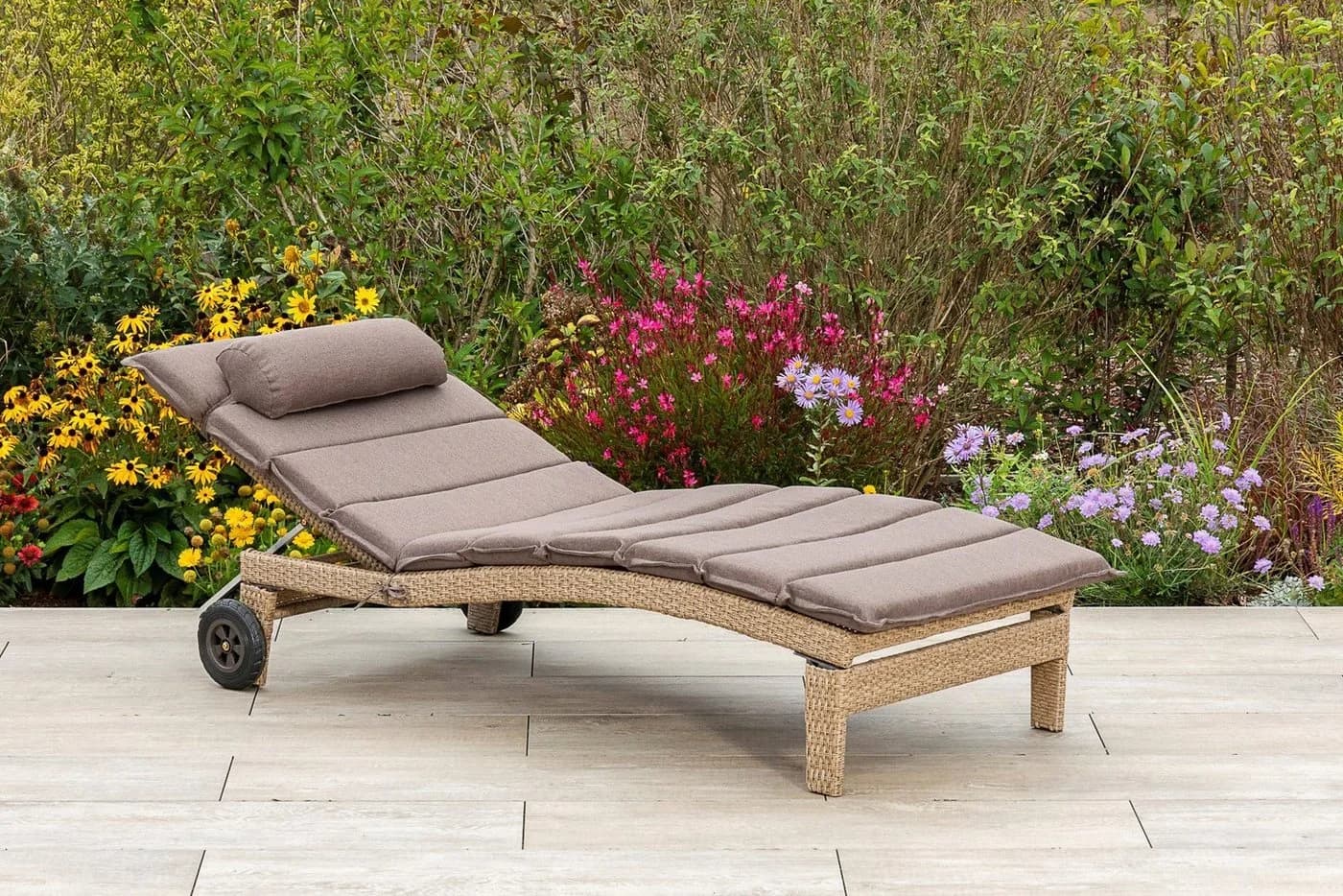 Gartenliege MERXX Andalusia beige Aluminium verstellbar