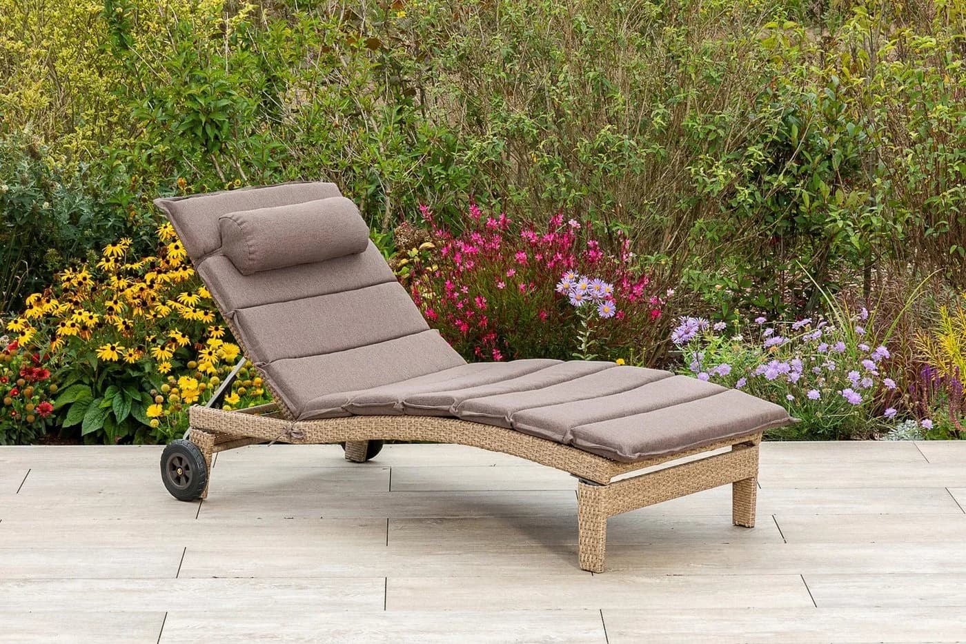 Gartenliege MERXX Andalusia beige Aluminium verstellbar - Bild 2