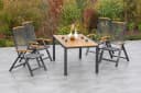 Gardenson Gartentisch Tilos Ausziehbar Akazie Aluminium Braun Bild 4