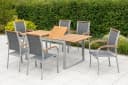 Merxx Siena Garten-Essgruppe 7-tlg. mit ausziehbarem Tisch Braun/Grau Bild 2