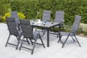 MERXX Taviano Garten-Essgruppe 7-tlg. Anthrazit Aluminium Polyester Bild 2
