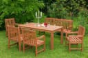 MERXX Santos Garten-Essgruppe 6-tlg. Beige Natur Holzwerkstoff Bild 3