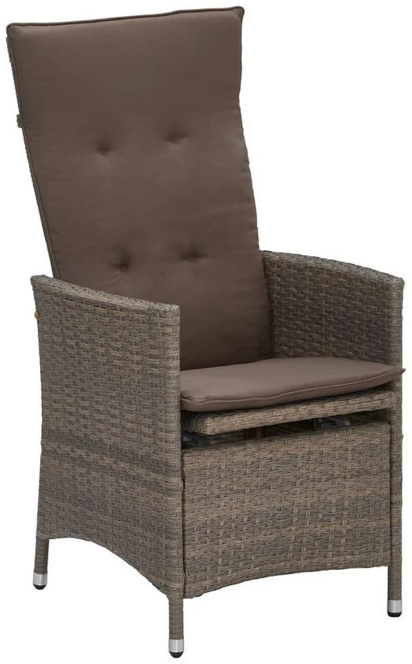 MERXX Garten-Essgruppe Valencia 6-tlg. Taupe/Braun Poly Rattan - Bild 4
